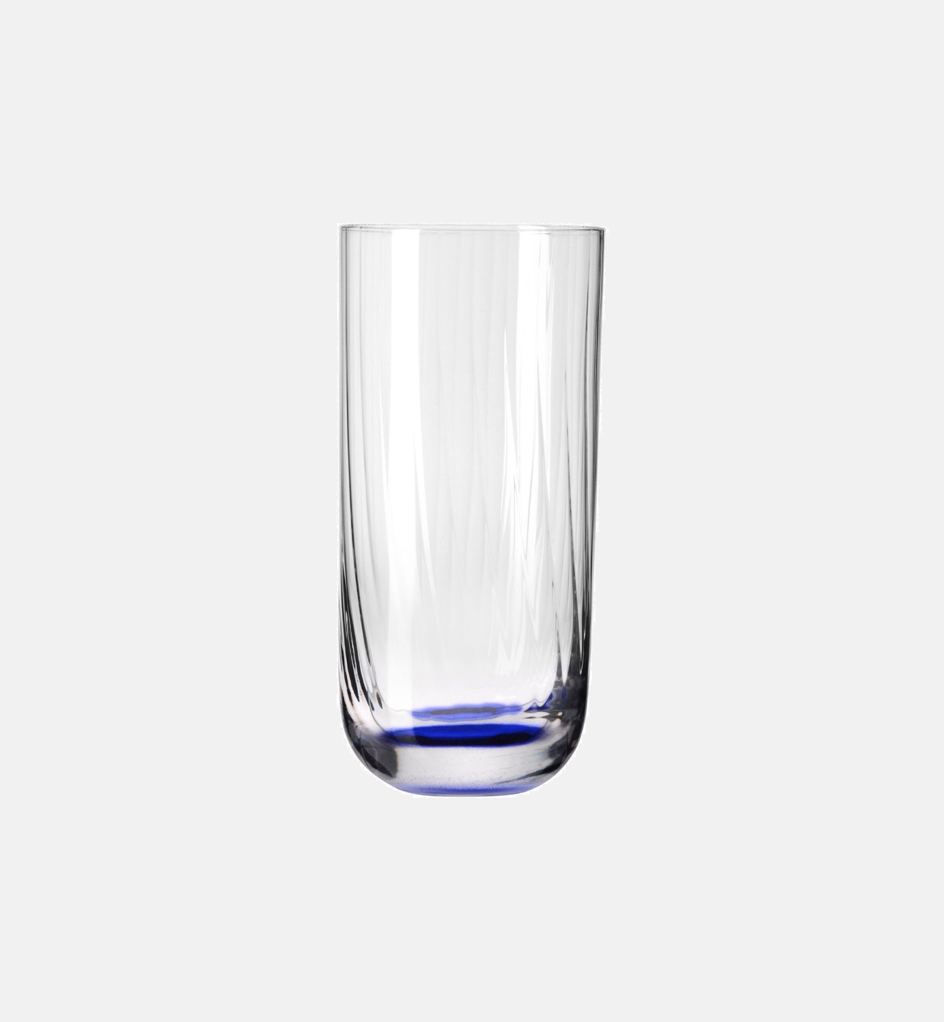 Wysokie ryflowane szklanki do wody Granatowy 360 ml