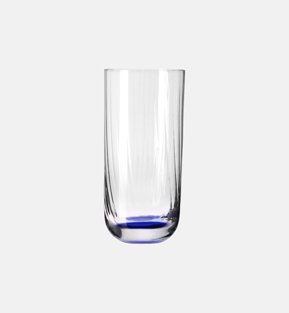 Wysokie ryflowane szklanki do wody Granatowy 360 ml
