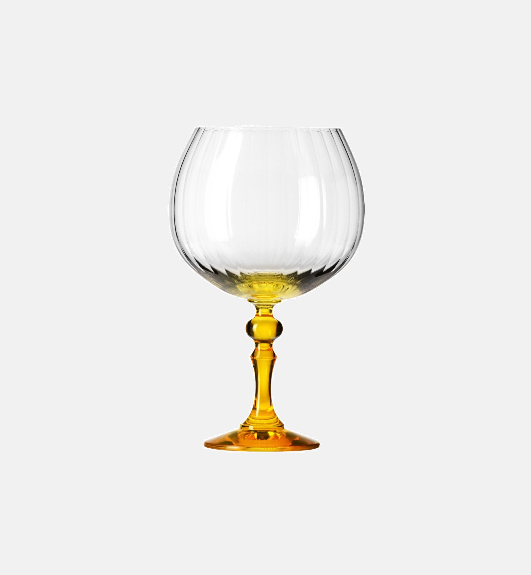 Cieniowane kieliszki do ginu z żółtą nóżką 660 ml
