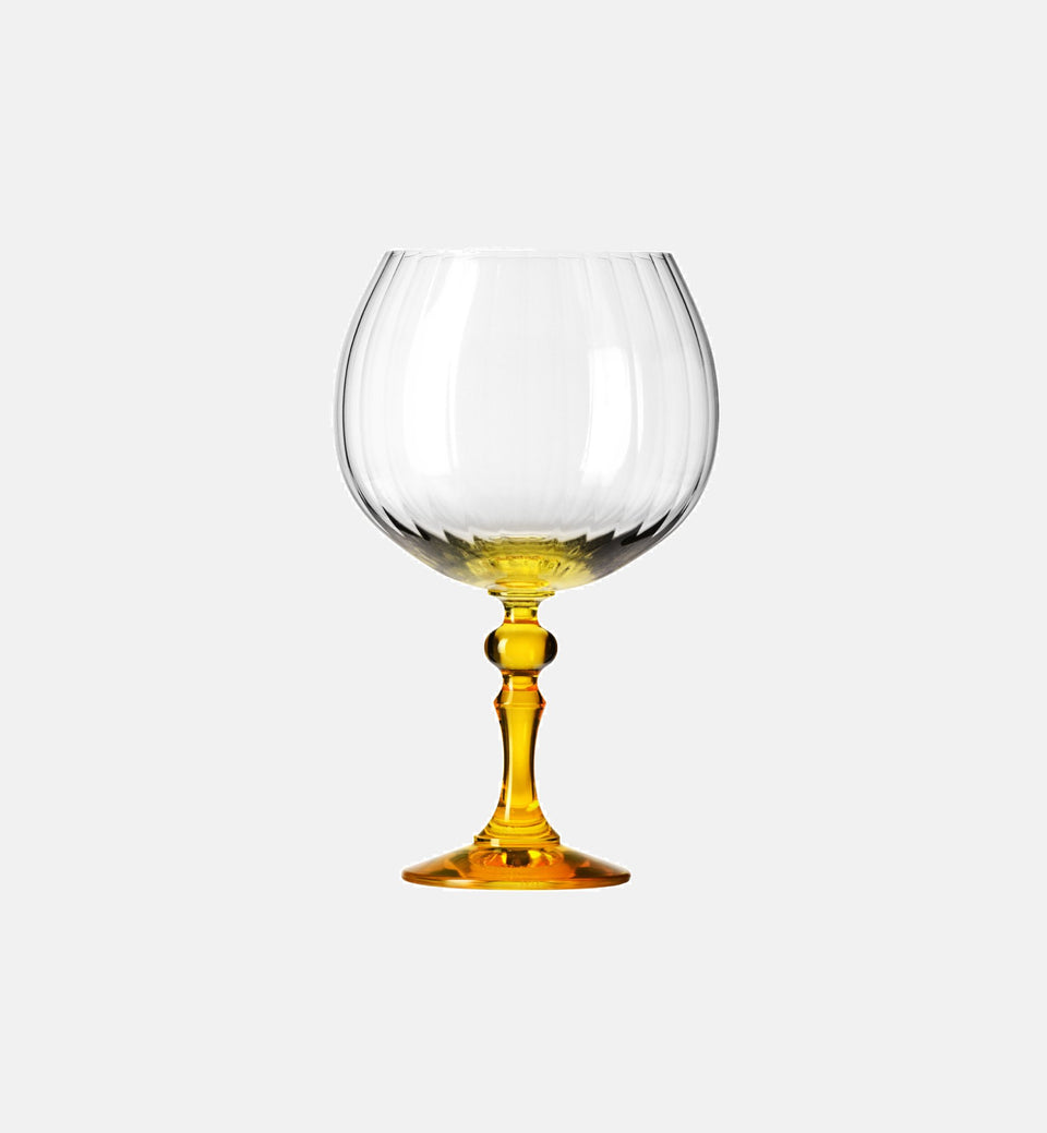 Cieniowane kieliszki do ginu z żółtą nóżką 660 ml