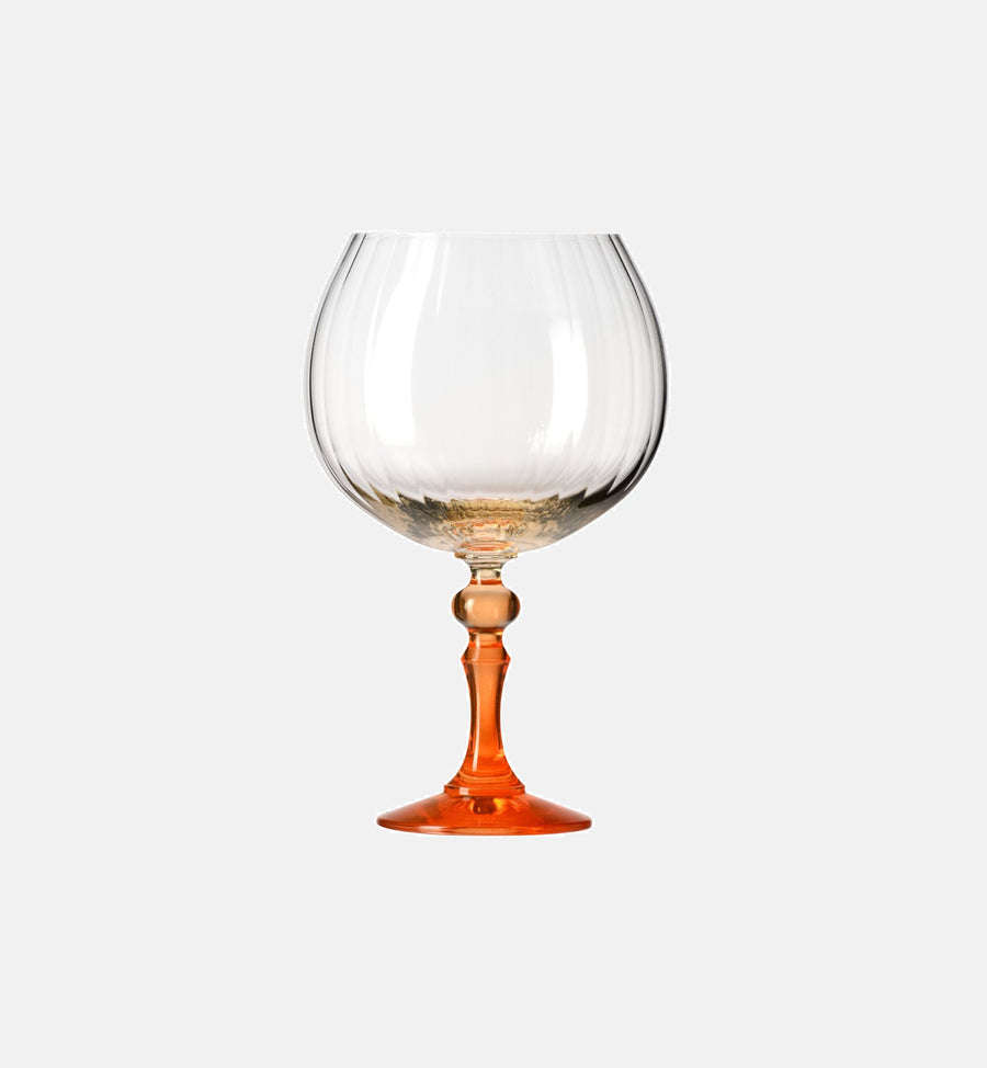 Cieniowane kieliszki do ginu z pomarańczową nóżką 660 ml