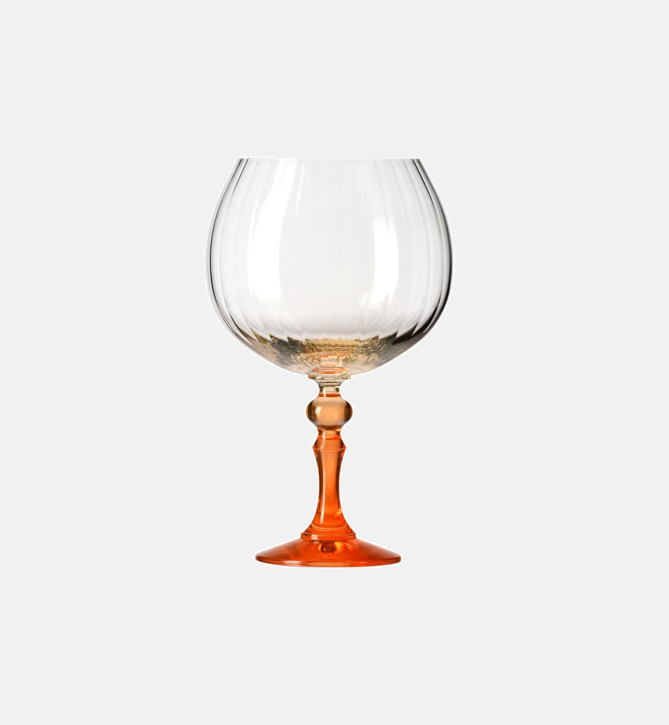 Cieniowane kieliszki do ginu z pomarańczową nóżką 660 ml