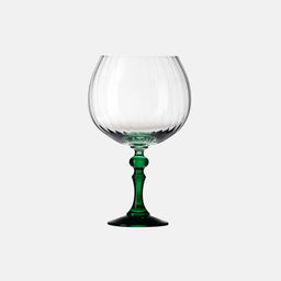 Cieniowane kieliszki do ginu z ciemnozieloną nóżką 660 ml