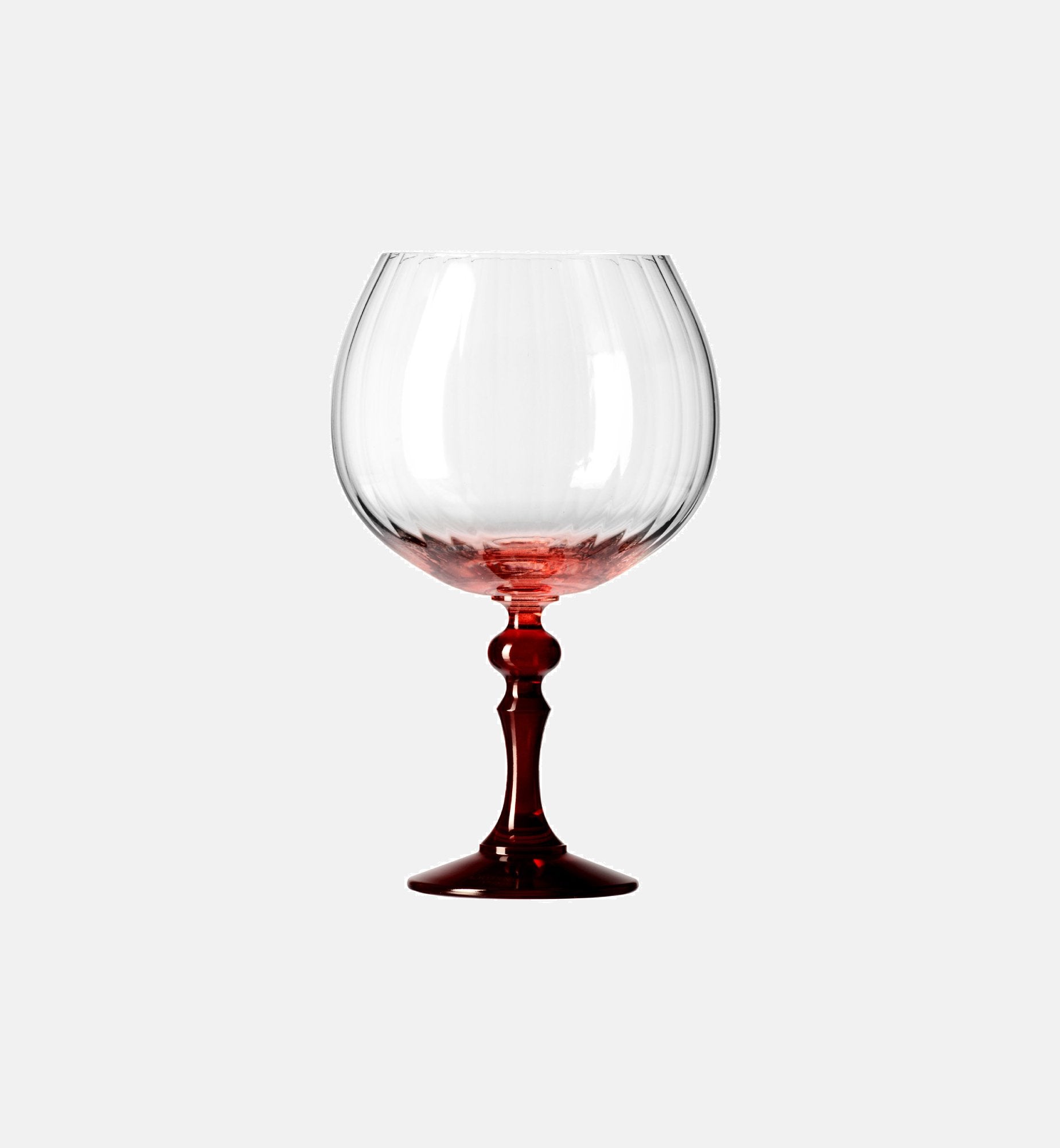 Cieniowane kieliszki do ginu z czerwoną nóżką 660 ml
