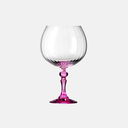 Cieniowane kieliszki do ginu z różową nóżką 660 ml