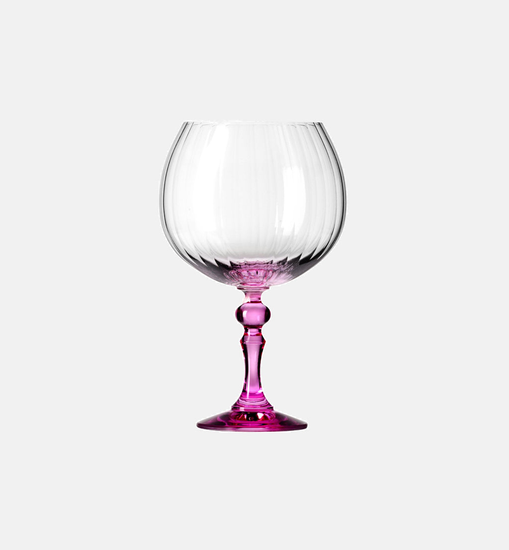 Cieniowane kieliszki do ginu z różową nóżką 660 ml