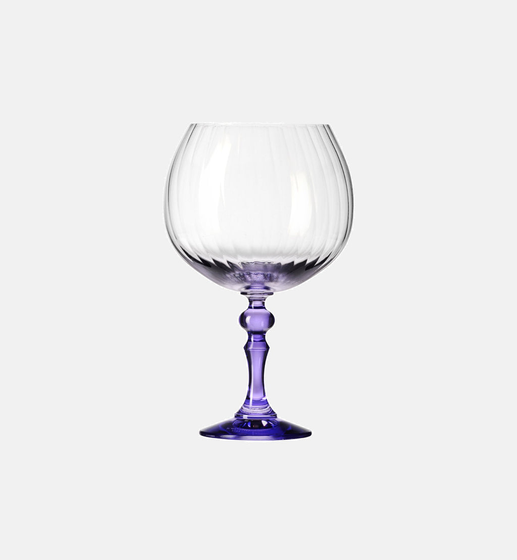 Cieniowane kieliszki do ginu z fioletową nóżką 660 ml