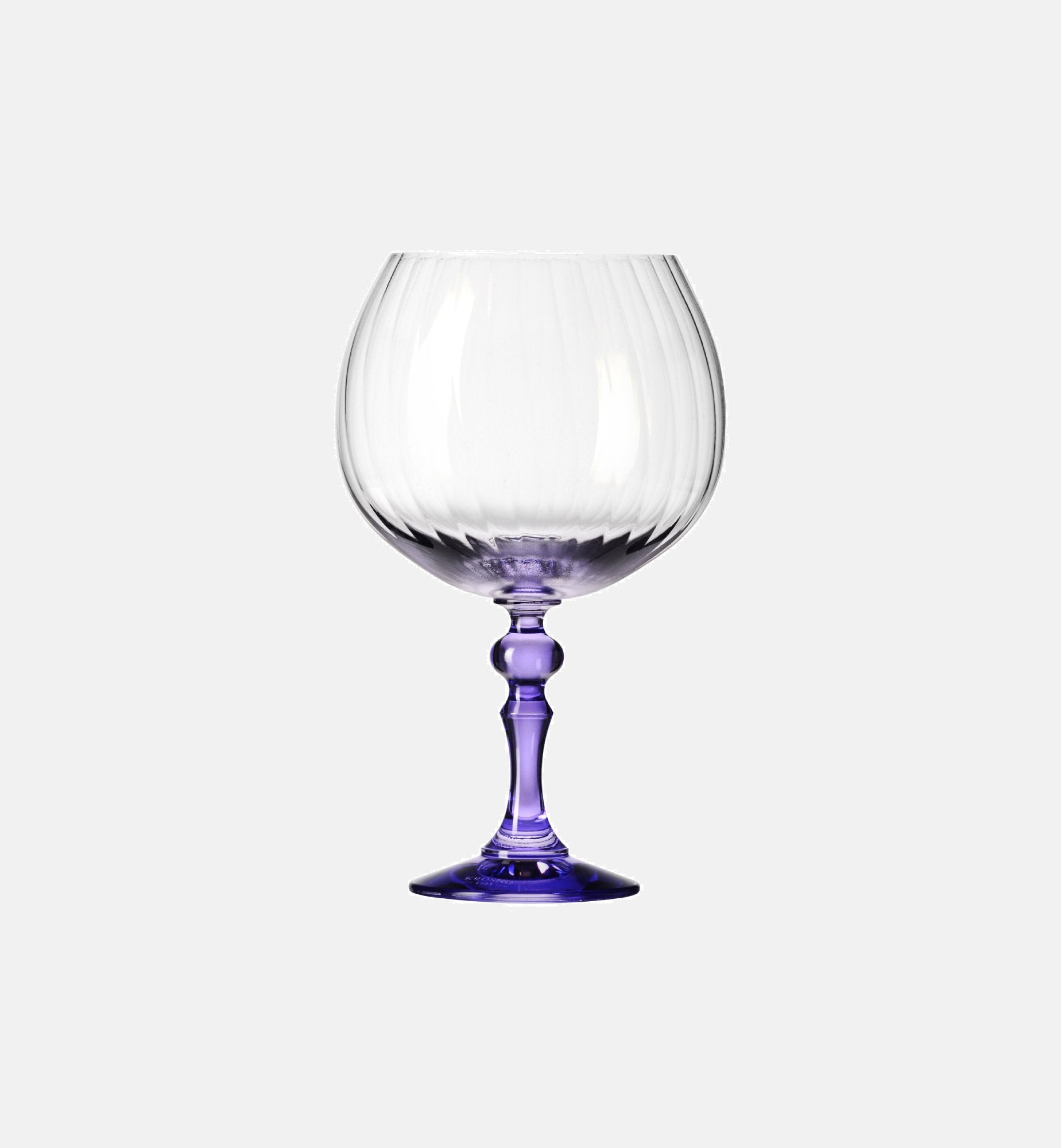 Cieniowane kieliszki do ginu z fioletową nóżką 660 ml