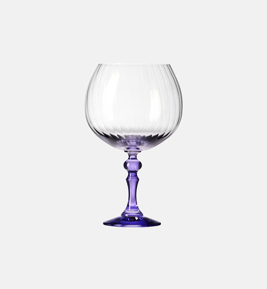 Cieniowane kieliszki do ginu z fioletową nóżką 660 ml