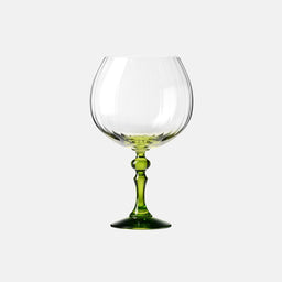 Cieniowane kieliszki do ginu z zieloną nóżką 660 ml