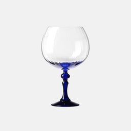 Cieniowane kieliszki do ginu z granatową nóżką 660 ml