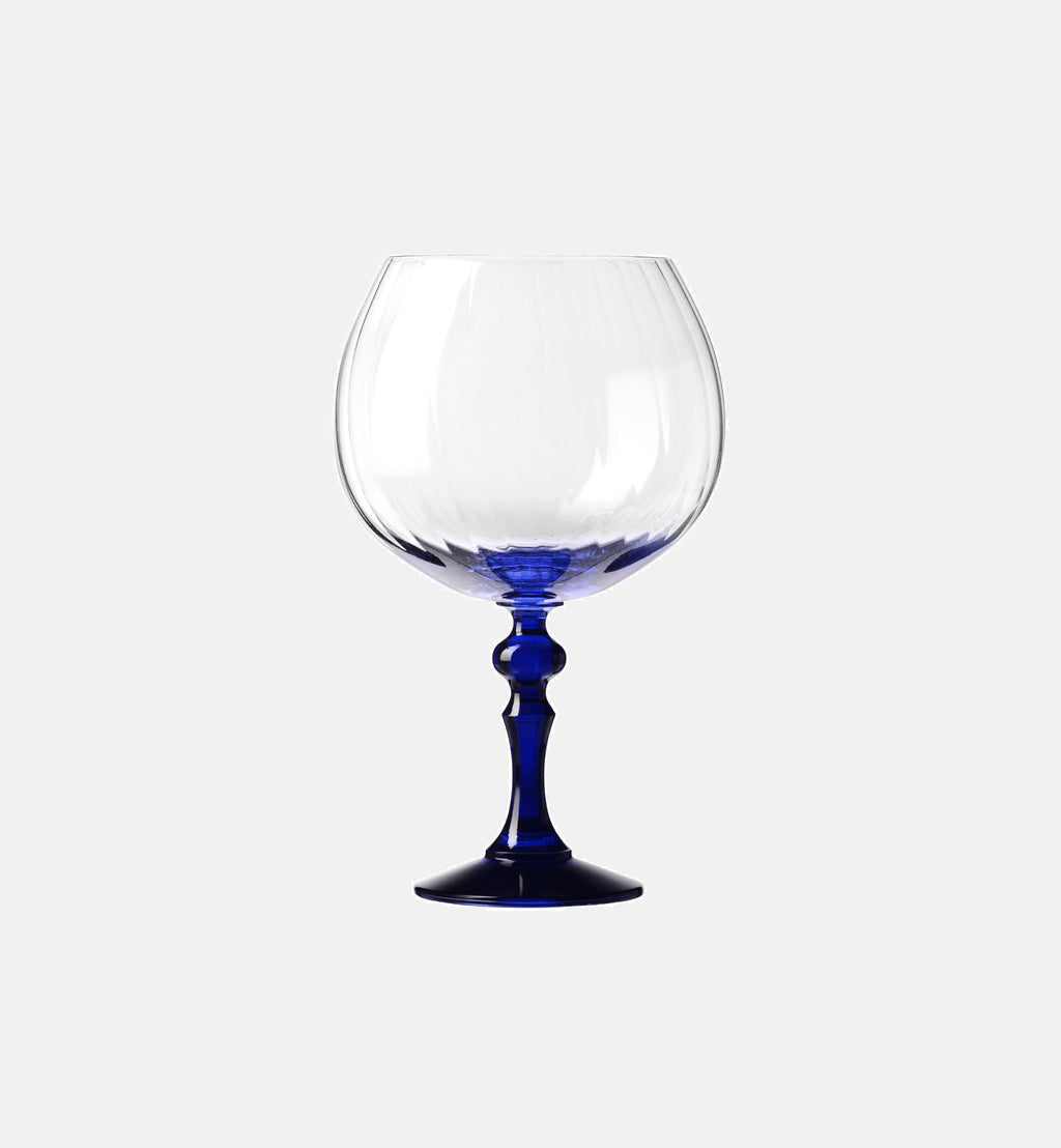 Cieniowane kieliszki do ginu z granatową nóżką 660 ml