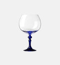 Cieniowane kieliszki do ginu z granatową nóżką 660 ml