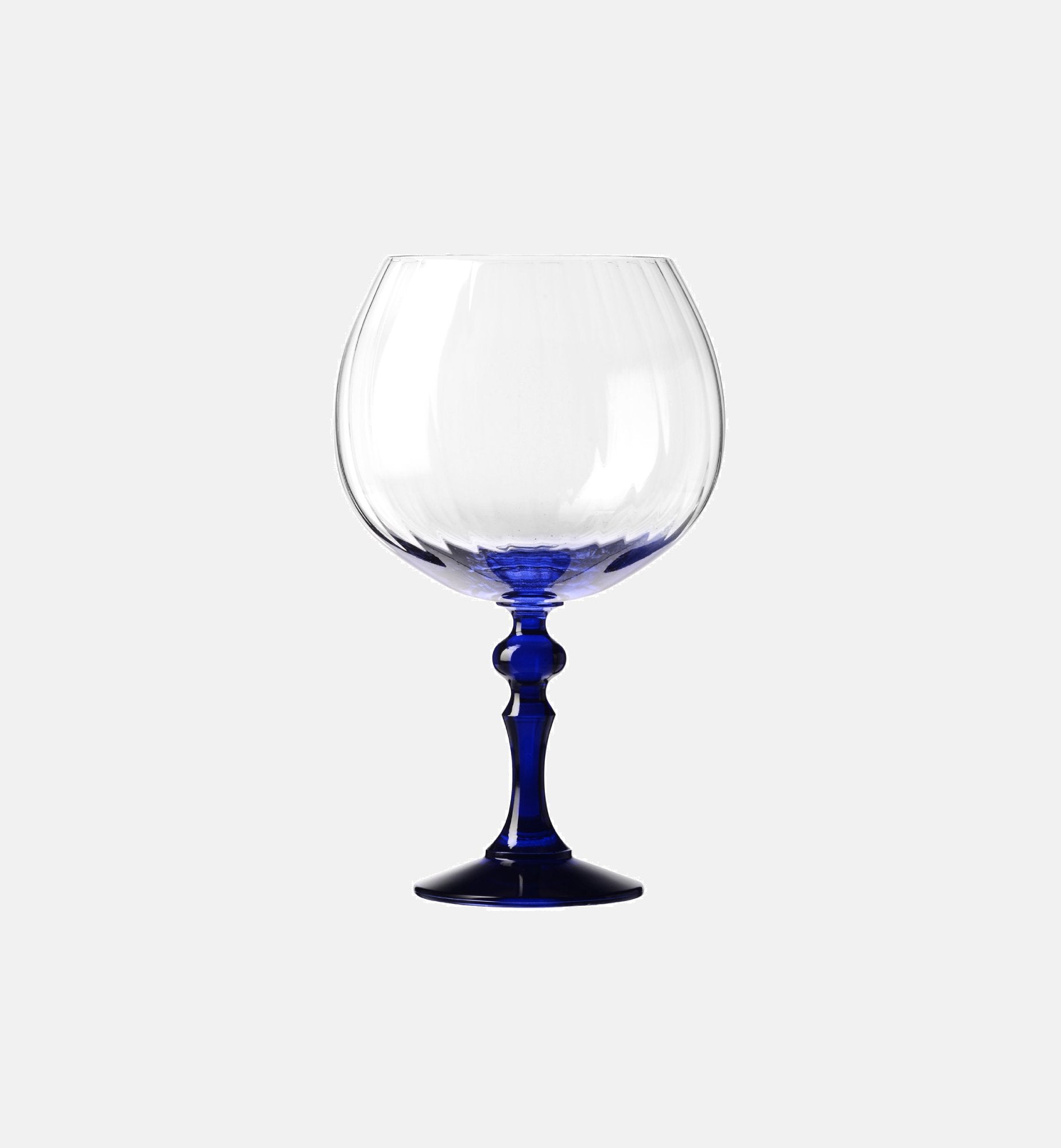 Cieniowane kieliszki do ginu z granatową nóżką 660 ml