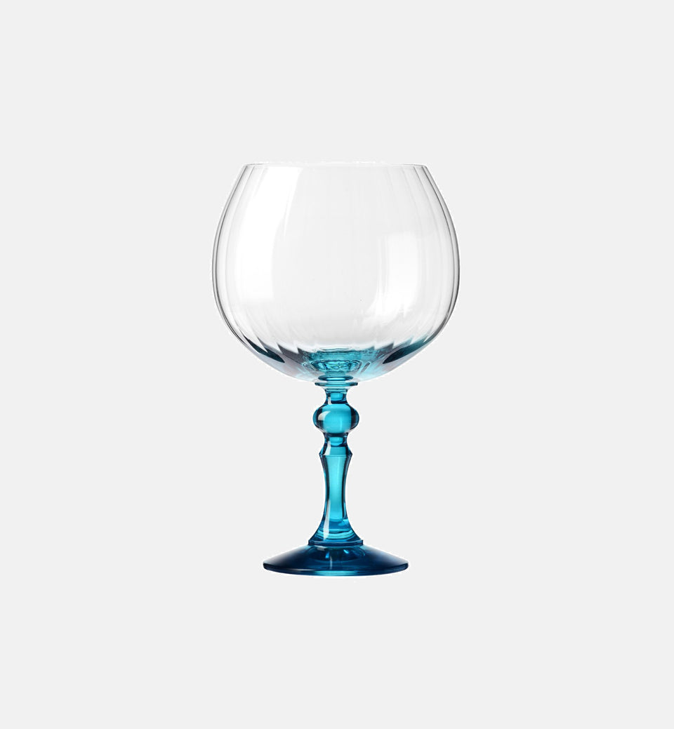 Cieniowane kieliszki do ginu z niebieską nóżką 660 ml