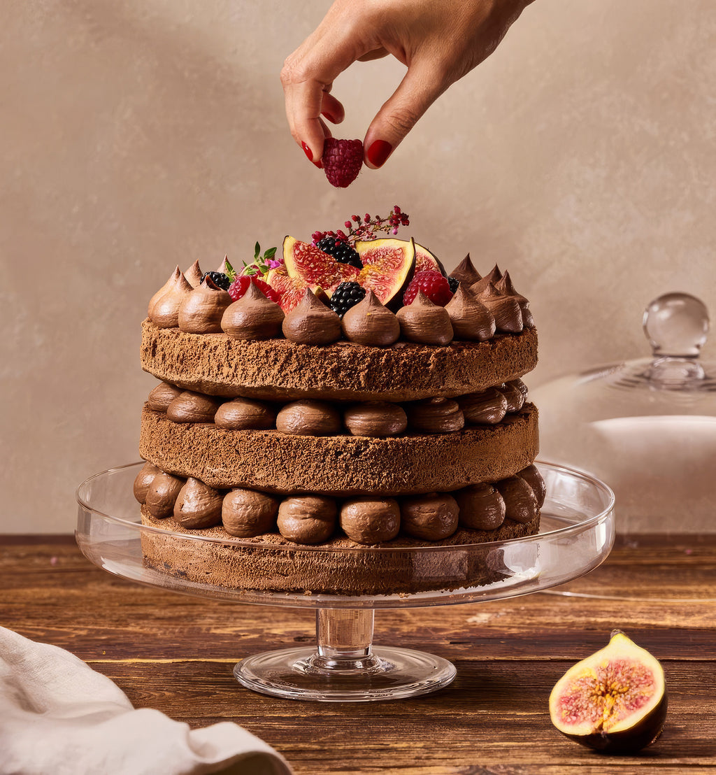 Cake stand with dome 28 cm