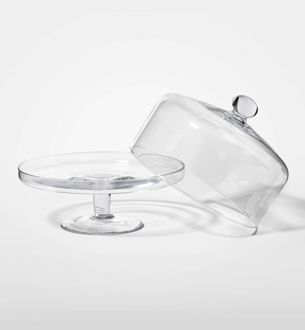 Patera na nodze z kloszem 31,5 cm
