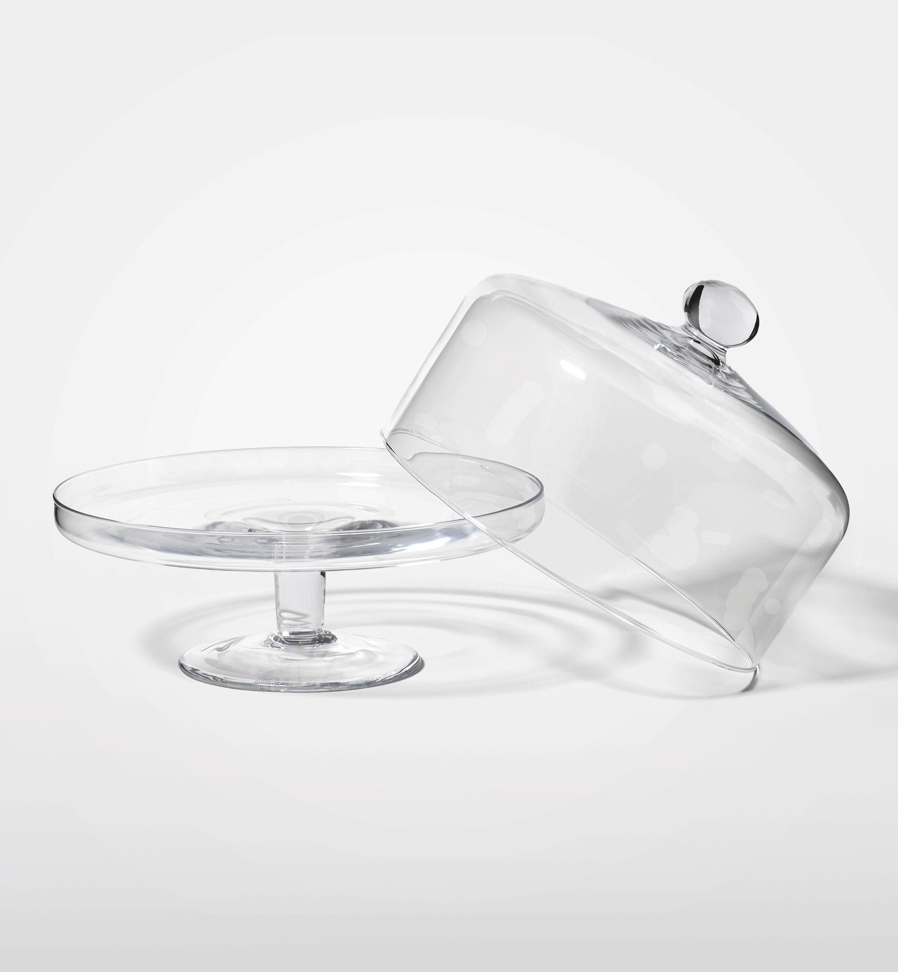 Patera na nodze z kloszem 31,5 cm