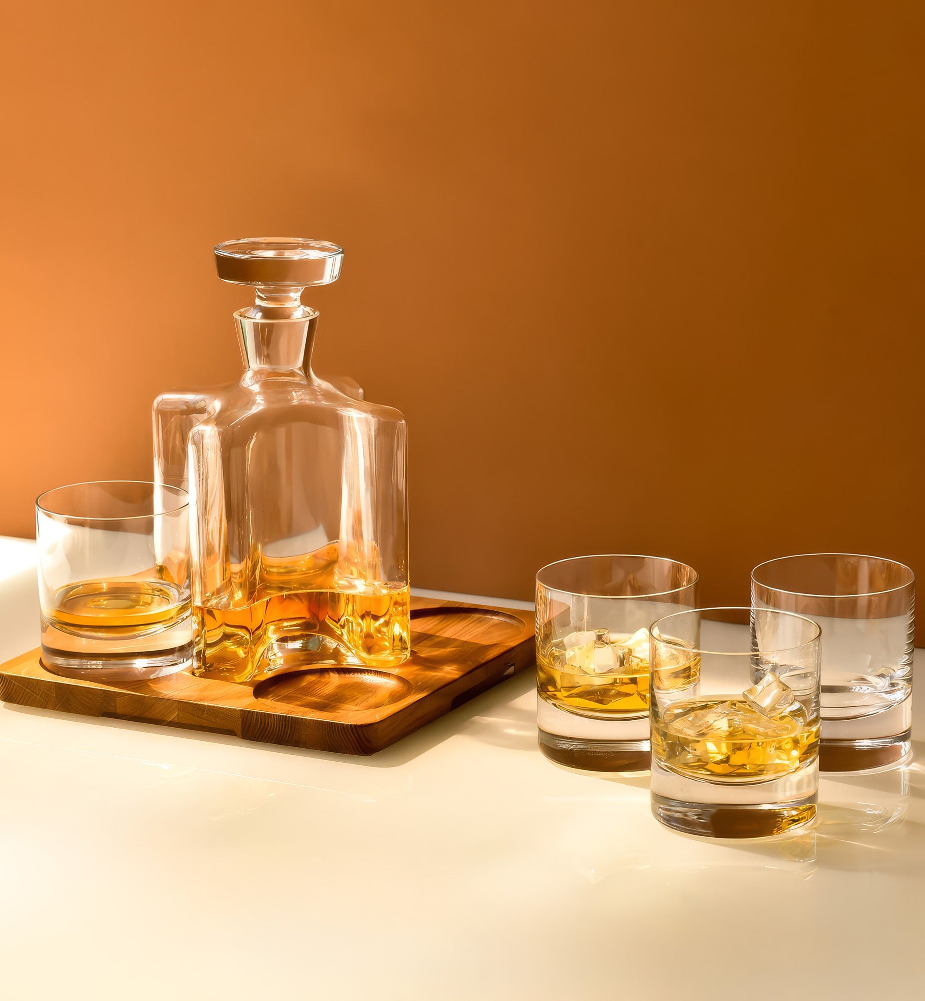 Whisky set with oak tray OAK (5 pcs.)