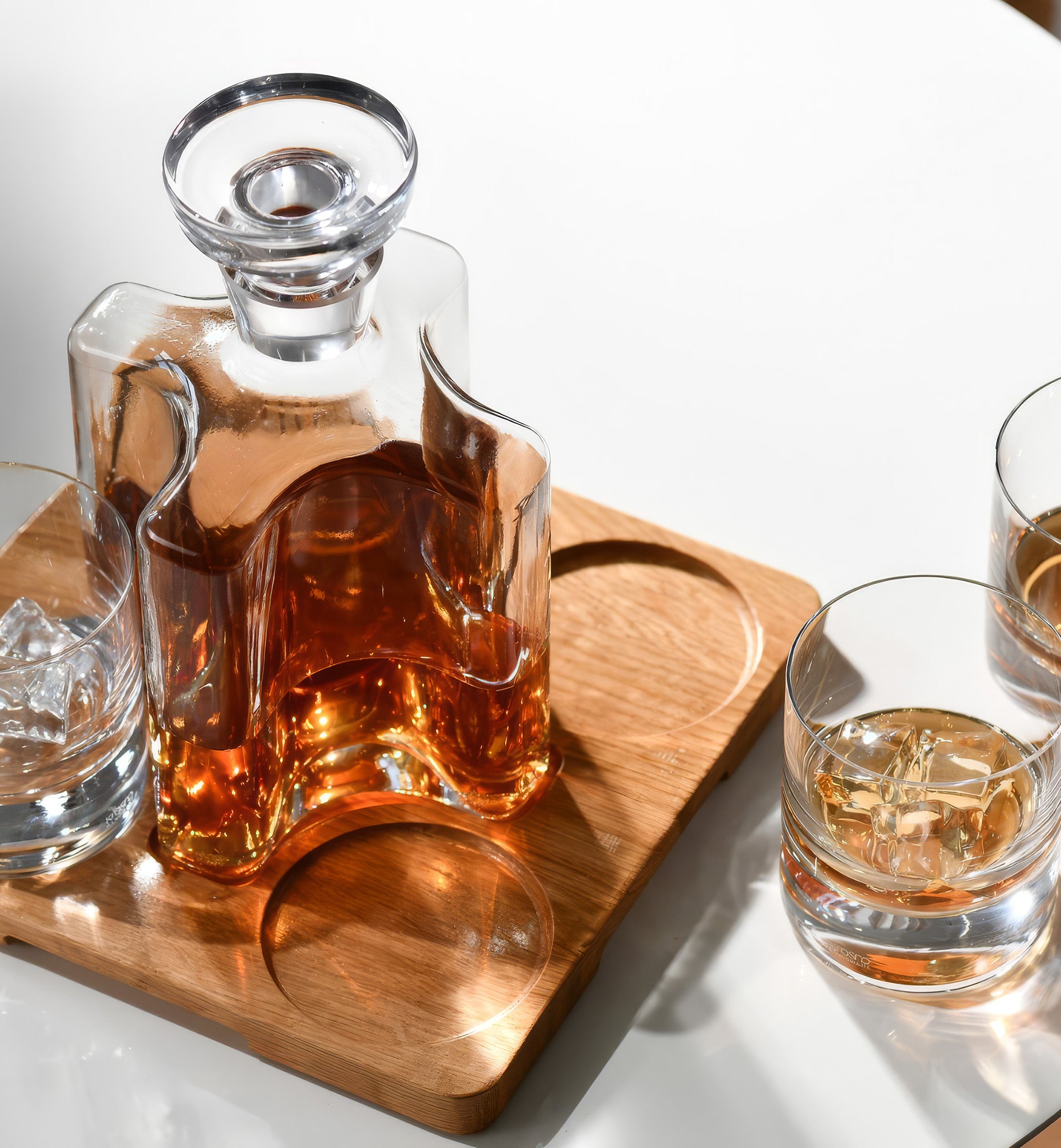 Whisky set with oak tray OAK (5 pcs.)