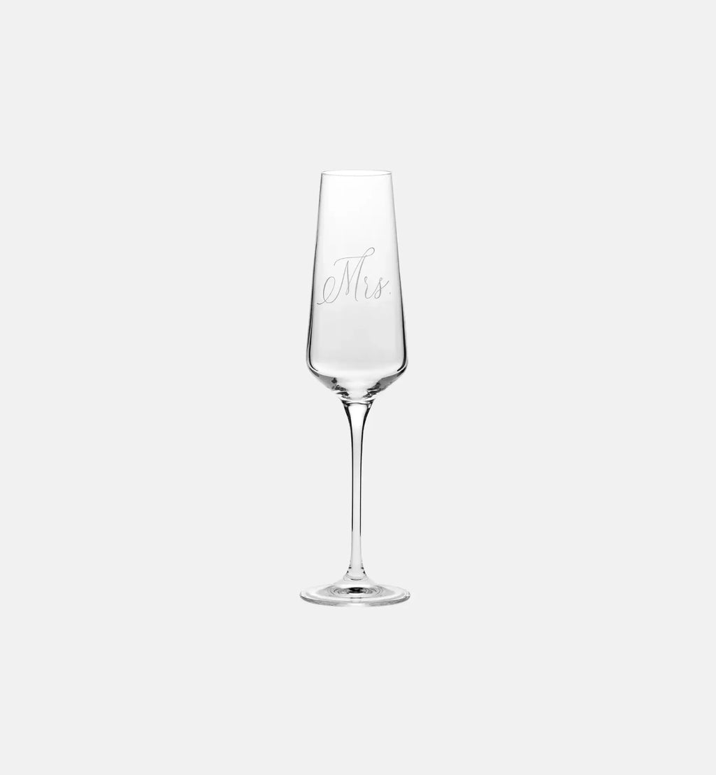 Zdobione kieliszki do szampana Mr. & Mrs. 180 ml