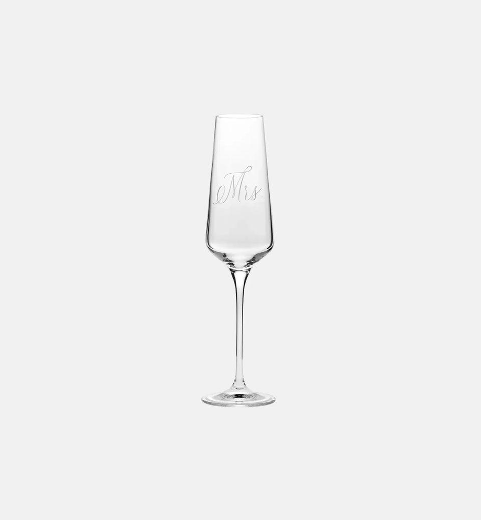 Zdobione kieliszki do szampana Mr. & Mrs. 180 ml