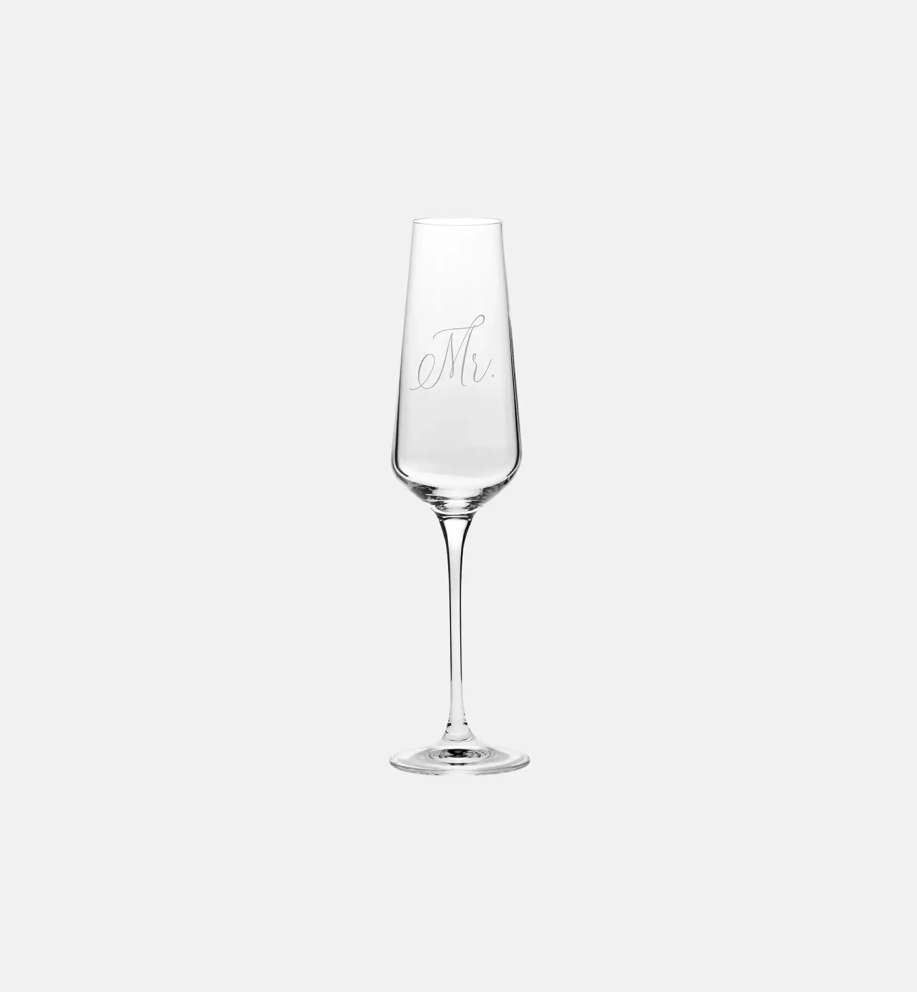 Zdobione kieliszki do szampana Mr. & Mrs. 180 ml