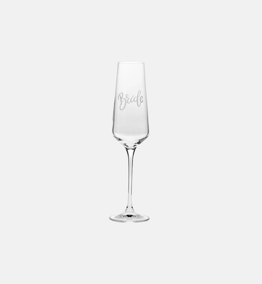Zdobione kieliszki do szampana Bride Team 180 ml