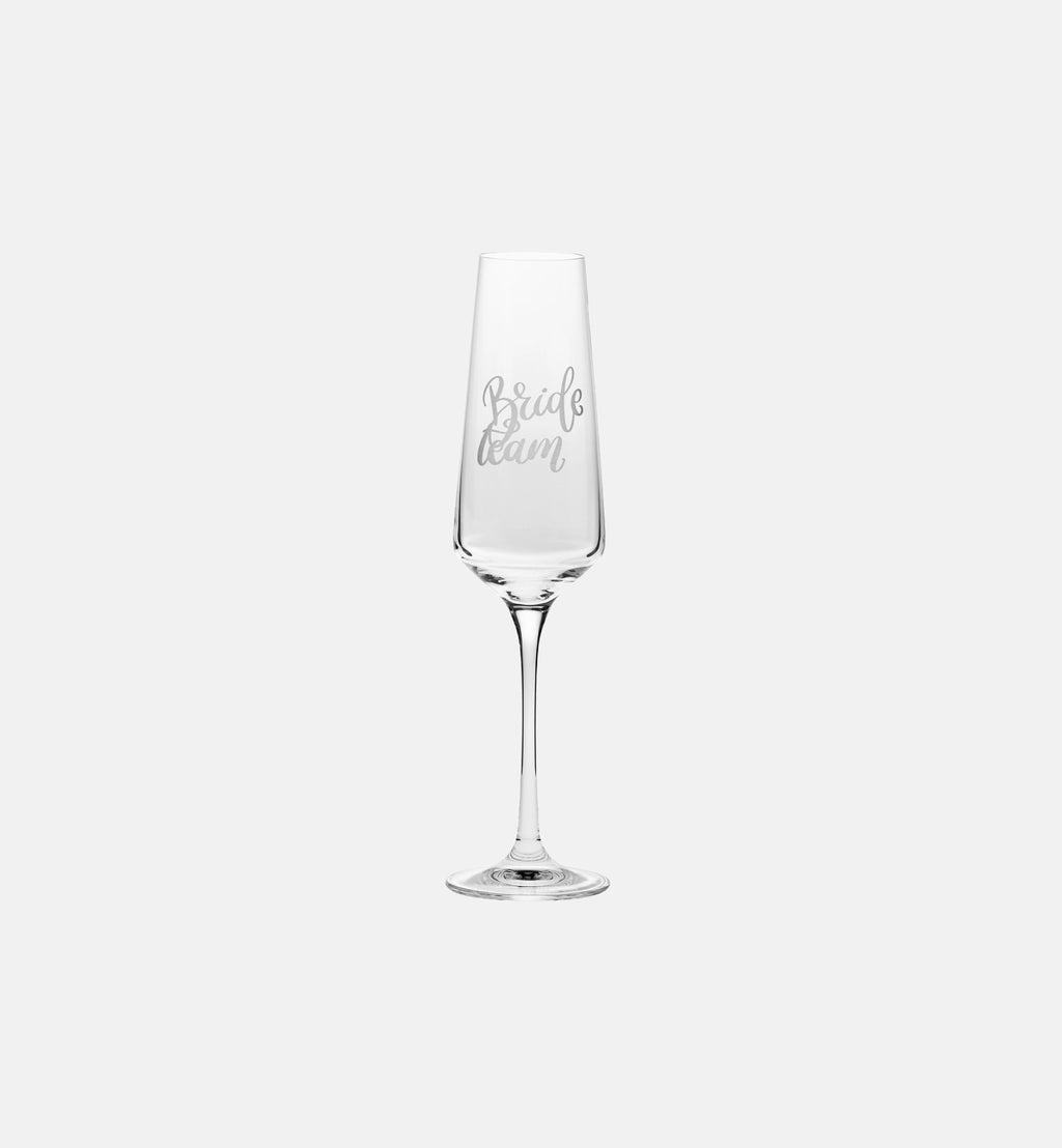 Zdobione kieliszki do szampana Bride Team 180 ml