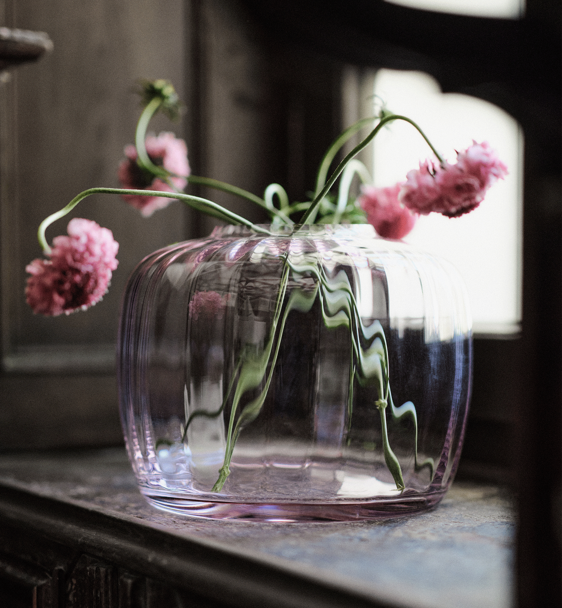 BALLERINA Vase Rose Quartz 19 cm
